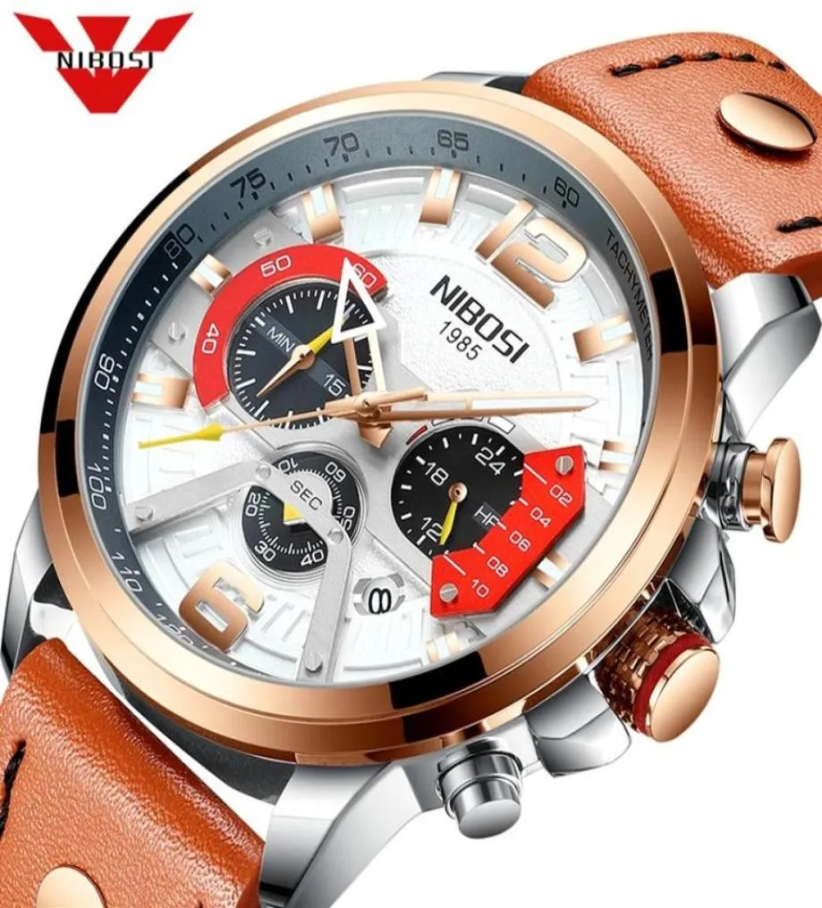 ニボシ新しい時計の男性ブランドメンスポーツ時計メンズクォーツ時計マンカジュアルウォータープルーフリストウォッチrelogio masculino28367582924