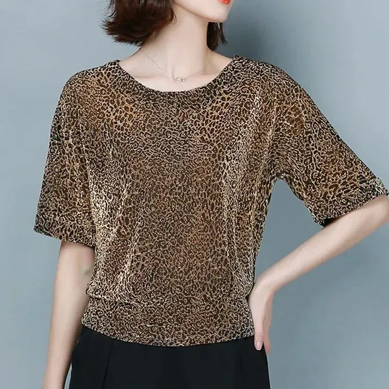 plus size gold sequin top