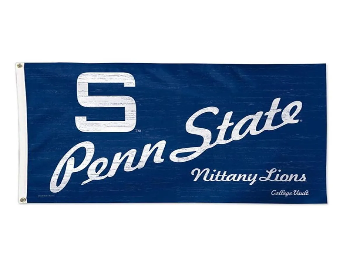 Penn State University REMBACK Vintage 3x5 Bandeira da faculdade de 3x5ft outdoor ou Indoor Club Banner de impressão digital e bandeiras Whole8546134