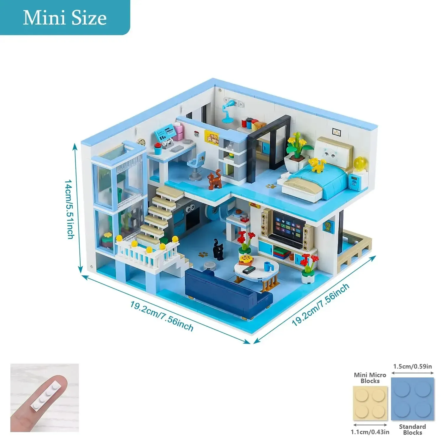 Friends Duplex Apartment Building knife set and block - Mini Friends Duplex Apartment Building knife set and block - Mini