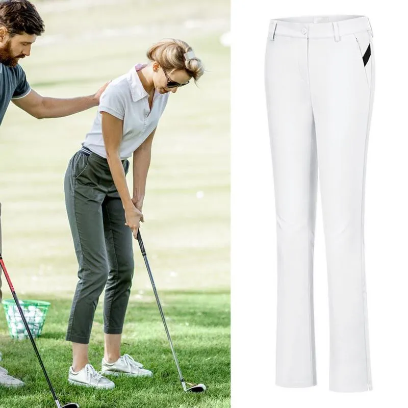 Pull On Women s Golf Pants with Zipper Pockets Stretchy Wasted Sweatpants