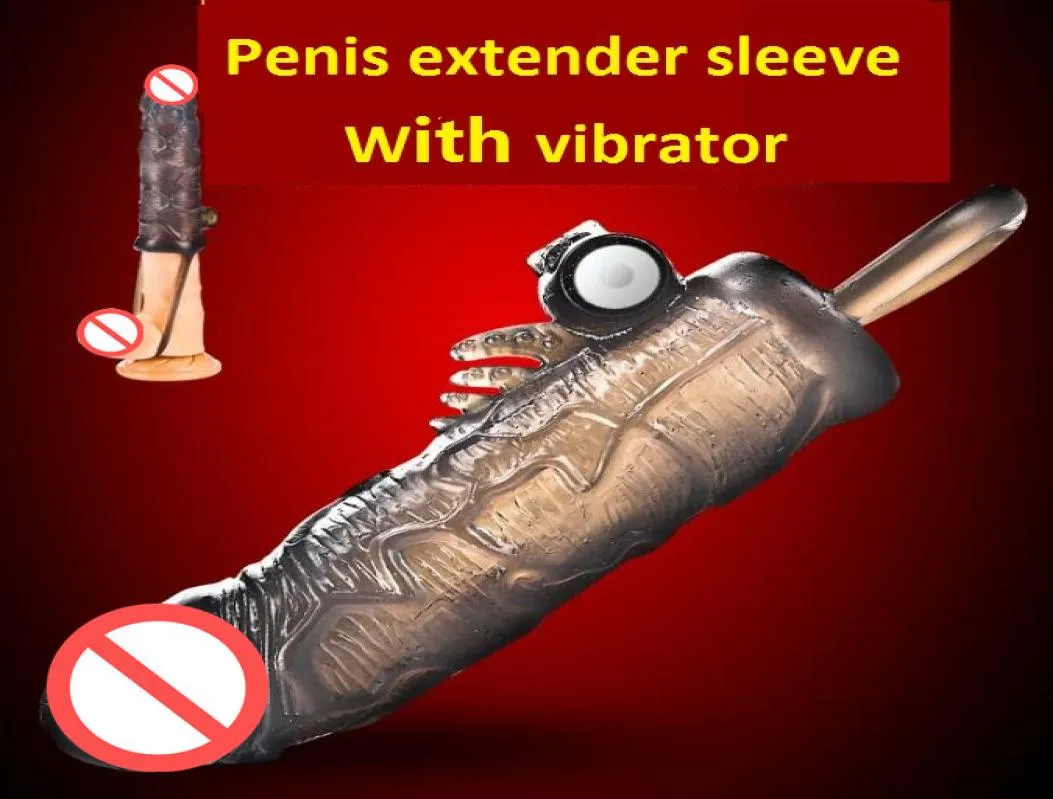 Extenseur de manche à pénis doux mâle avec vibratrice élargissement Ampliceur réutilisable Gonobolia Dick Ring Adult Sex Toy For Men7466543