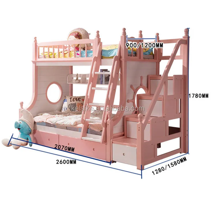 Modern Kids Wooden Bunk Bed With Hanging Pine Ladder... From Homepro18 ...