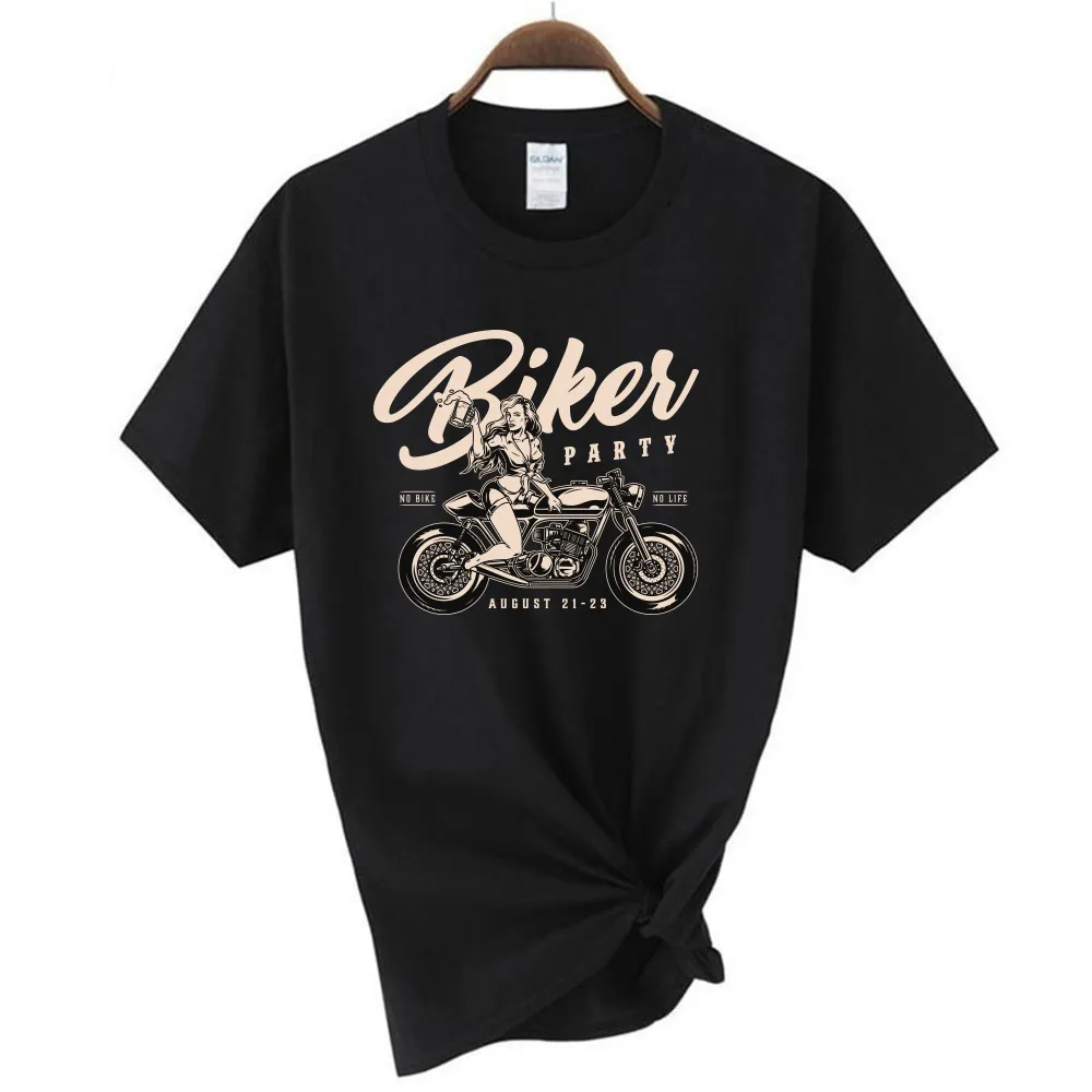 Ciclo della comunità motociclistica retrò vintage maglietta nera Motobike Fantastico moda Nuove magliette Mother Day Cotton Streetwear Tshirt