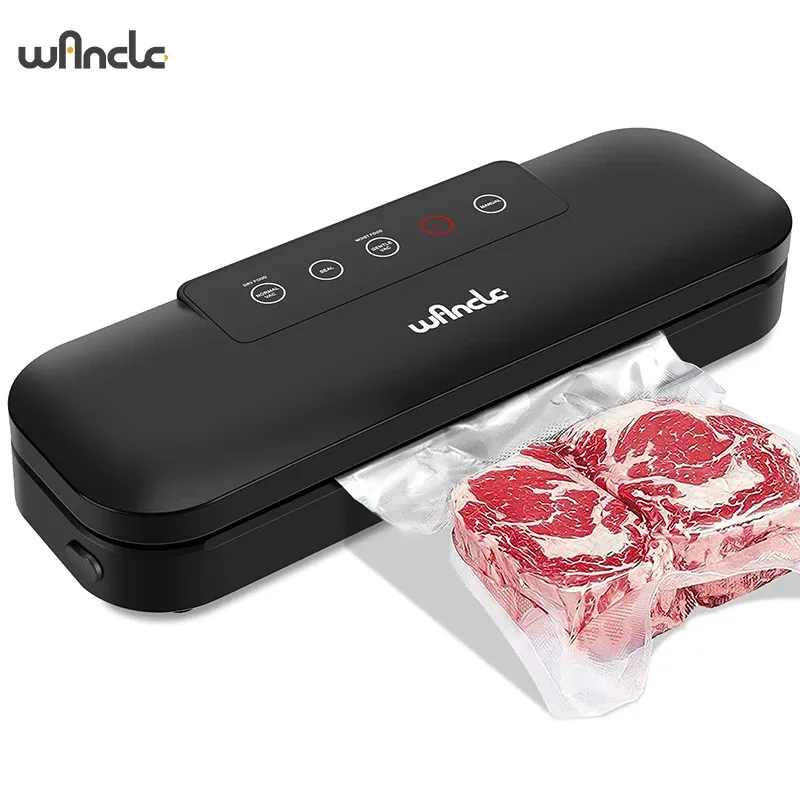 Machine Wancle Food Vacuum Sealer 60kpa Sacos plásticos automáticos selador para Sous vide e armazenamento de alimentos, função manual, indicador de LED