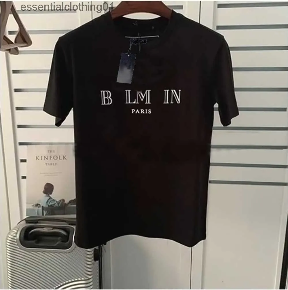 T-shirt maschile Balimm Tshirt di lusso da uomo S masci da uomo magliette camicie cortometraggi casual di moda estiva con lettera di alta qualità designer di alta qualità#WZC C240413