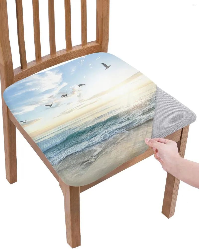 Cubiertas de la silla Sunset Sea Painering Pintura de elasticidad Oficina de la oficina Caja protectora de asiento de la cocina Hogar comedor de comedor