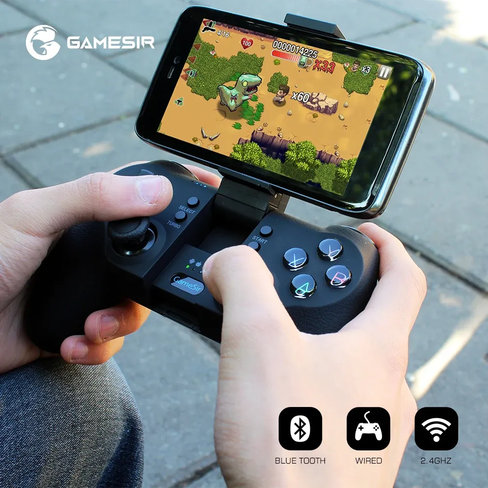 GamePads Gamesir T1s Bluetooth 4.0 y 2.4GHz Joystick de juegos de juego móvil de GamePad de 2.4GHz Joystick para Android / PC / Steamos PUBG