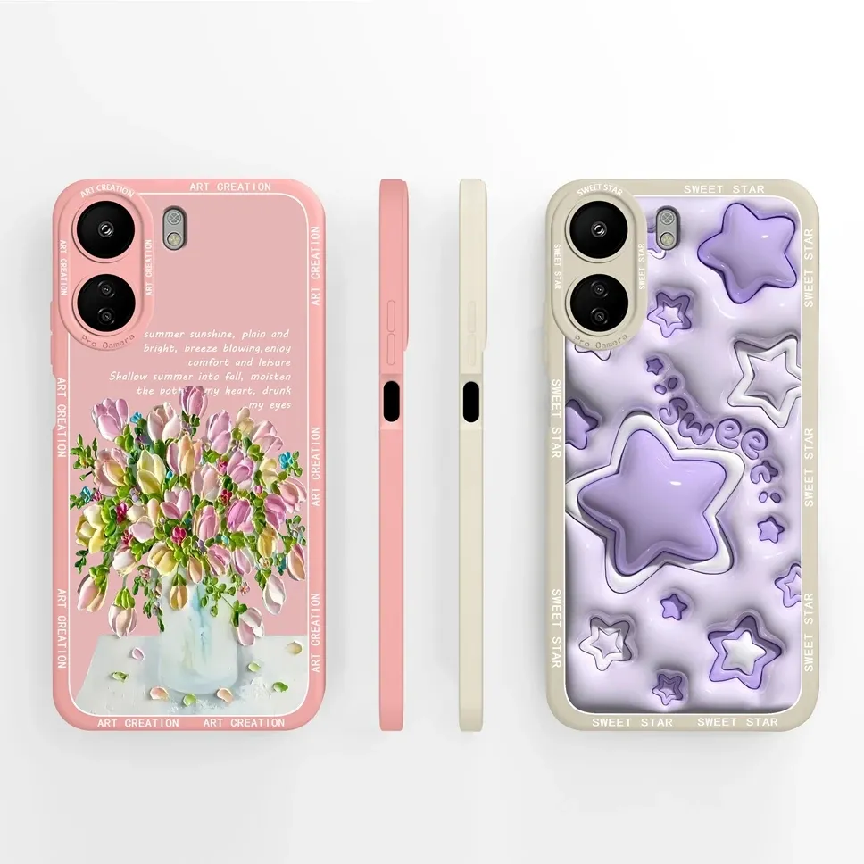 SEAHAI Case For Xiaomi Redmi 13 4G / Poco M6 4G – With Sliding Camera Cover & Kickstand, Shockproof