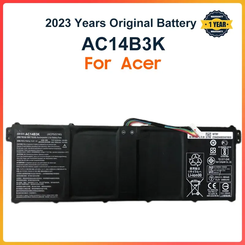 Батареи AC14B3K Battery для Acer Aspire R5571T R5571TG S14 CB3511 Swift 3 SF31451 R 11 R3131T S14 15.2V 3220MAH