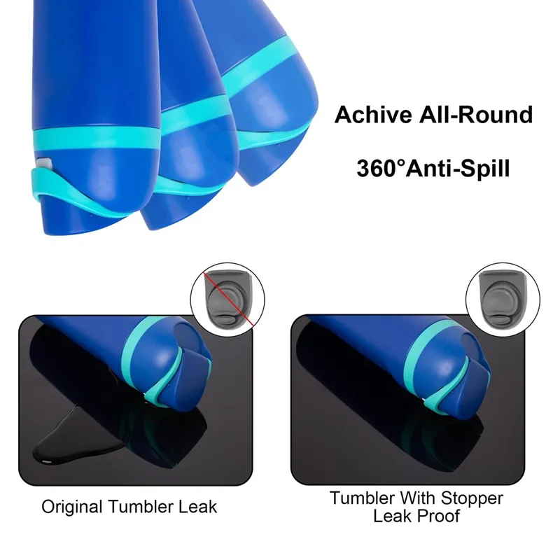 thumbnail image 2 of 2pcs Leak-Proof Stoppers For Owala FreeSip Sway 30oz 40oz And 2pcs Rubber Seal Replacement For Free Sip Sway/Tumbler 40oz Grey Silicone Sports Water Bottle Top Lid Cap Insert Accessories Parts 2 of 10