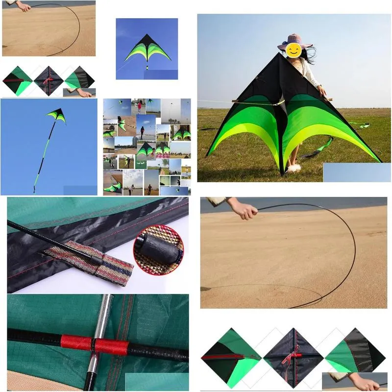 large delta kites flying toys for children kites handle line outdoor sports kites nylon professional wind kites 240116