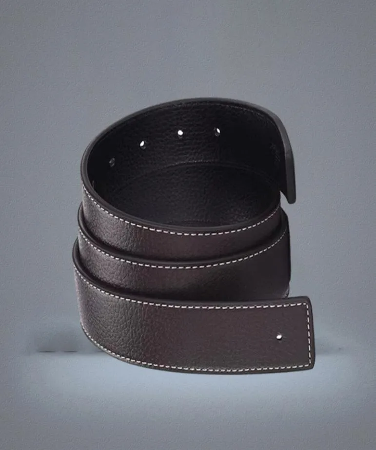 Fashion Men Designer Business Smooth H Buckle Mens Belts para cinturón de lujo con Box5864582