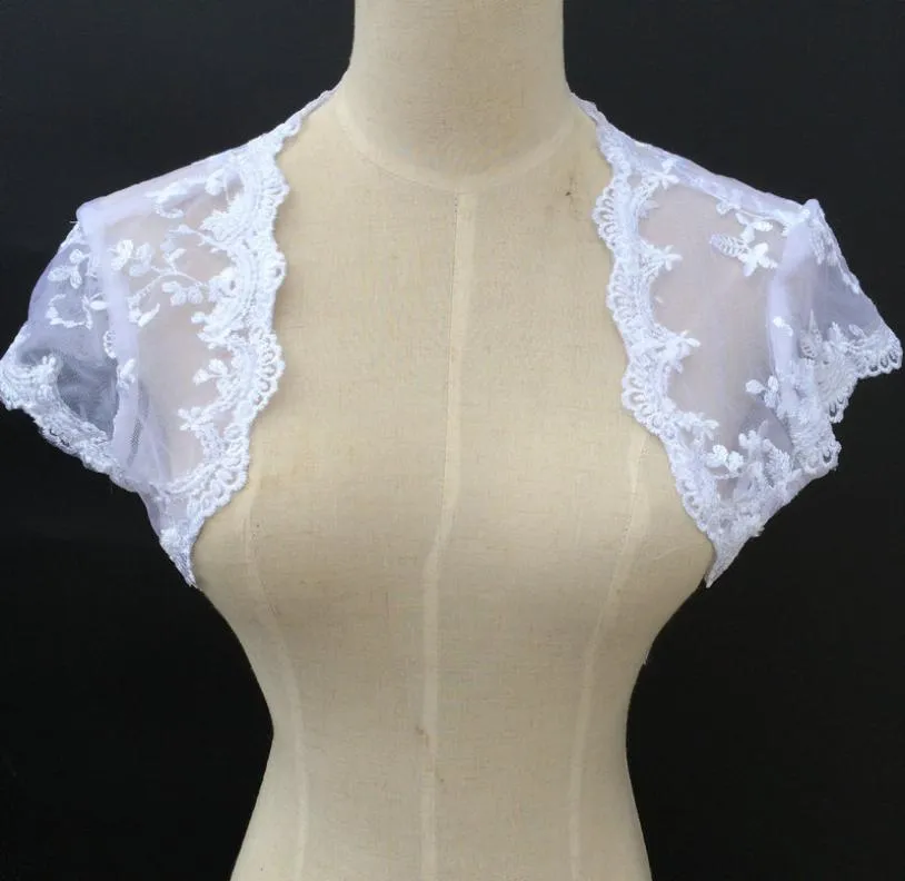 High Quality Short Sleeve Gorgoeous Lace Bridal Ladies Jackets for Wedding Bridal Accessories7822442