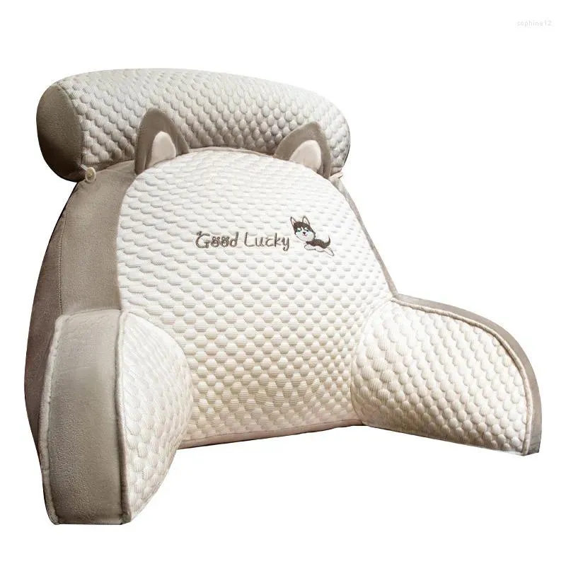 Pillow Summer Ice Silk Head Bedroom pode ser desmontado e lavado para proteger a cintura grande