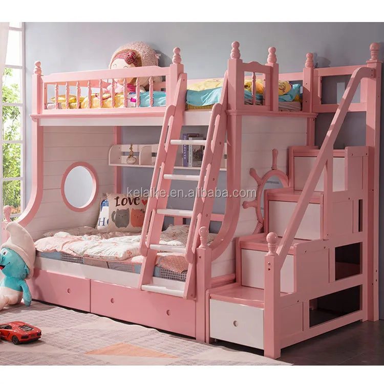 Modern Kids Wooden Bunk Bed With Hanging Pine Ladder... From Homepro18 ...