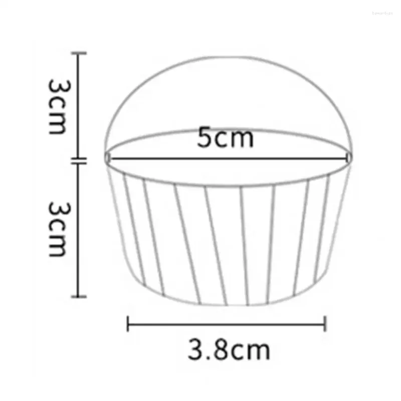 Formy do pieczenia 50pcs całkiem gładka powierzchnia bezpieczna wkładka do filiżanki babeczki długotrwała stabilna