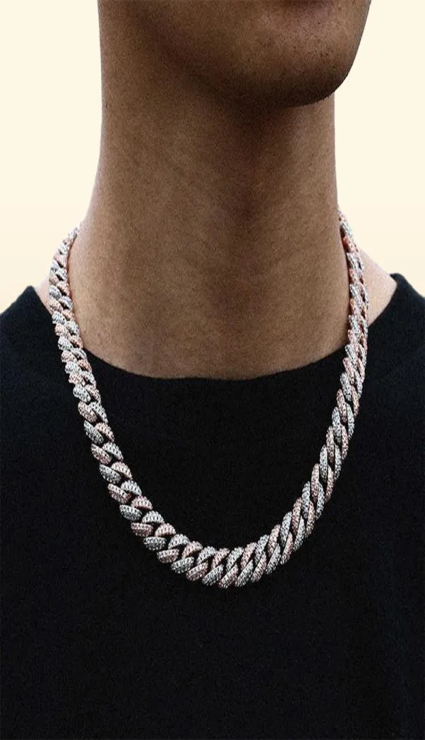 Colliers de luxe de créateurs Bracelet 18 pouces 10 mm 925 Silver and Gold Hip Hop Cuban Link Chain Miami Collier Bijoux Mens31245226953