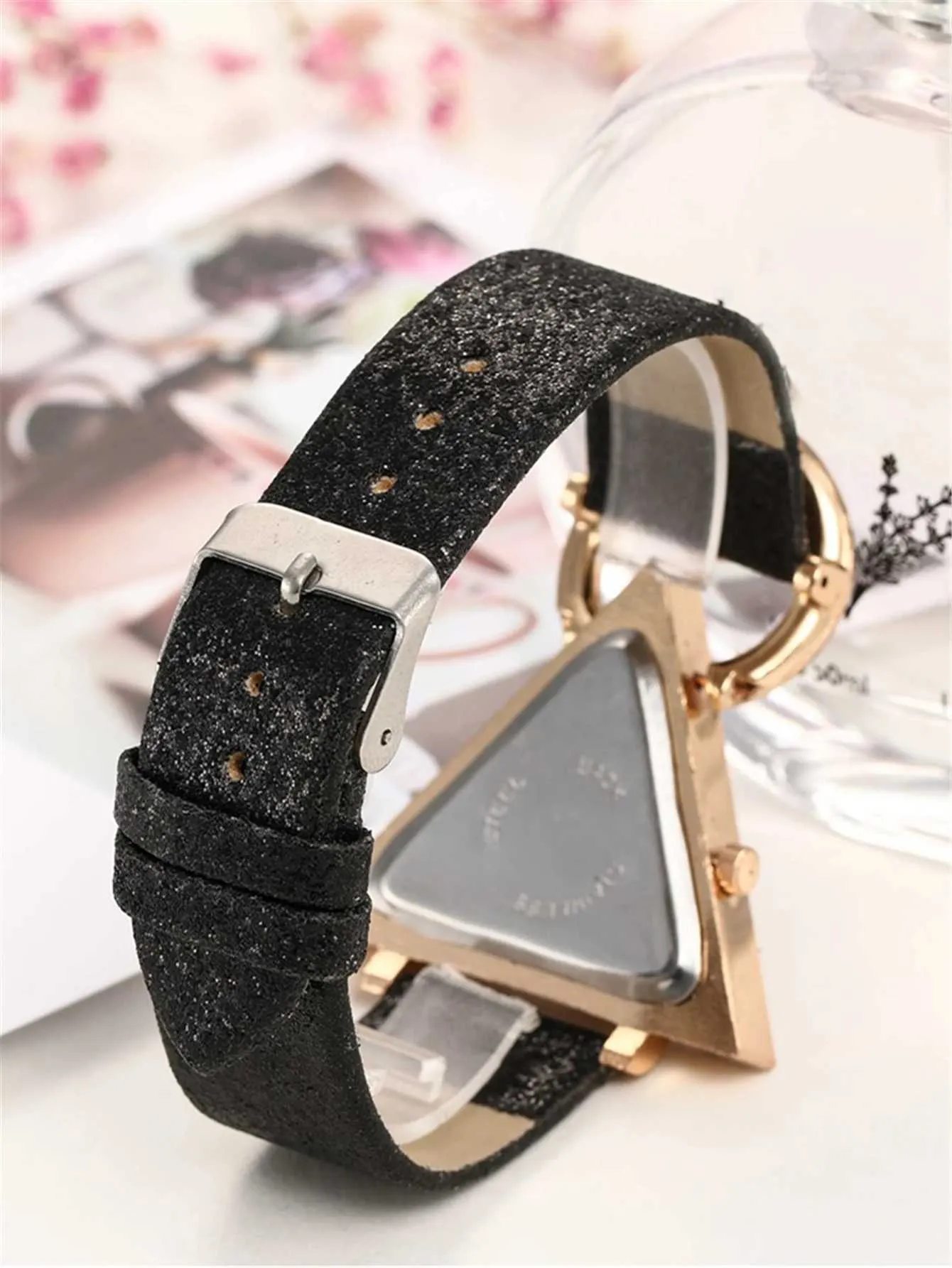 XJ241109 Luxury Womens Rhinestone Quartz Belt Watch and 
