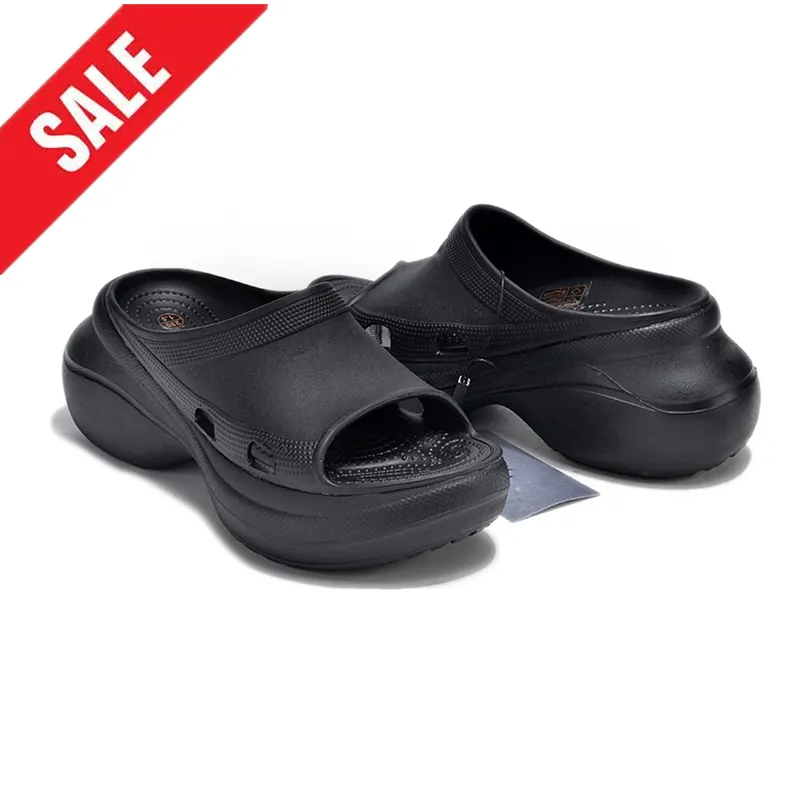 Sandálias de slides de piscina Designer Sandale Pink preto Branco Plataforma de espuma de borracha Slides Moda Ladies Summer Summer Beach Sapatos luxuosos Mules 2024 NOVO