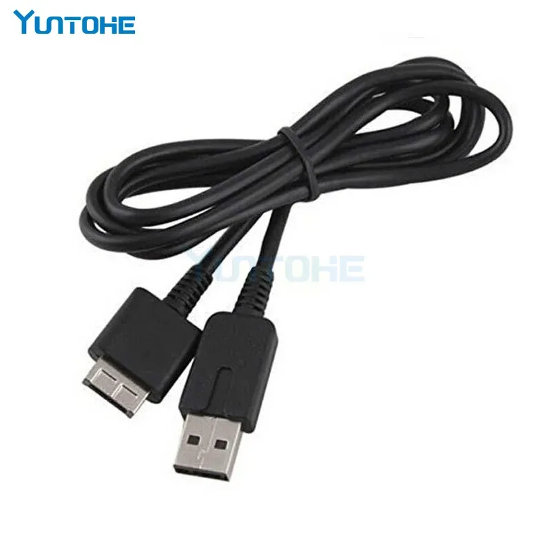 Kablar Partihandel 1.2m laddningskabel för PlayStation PS Vita USB Data Sync Power Charge Cable Cord Black 100st/Lot