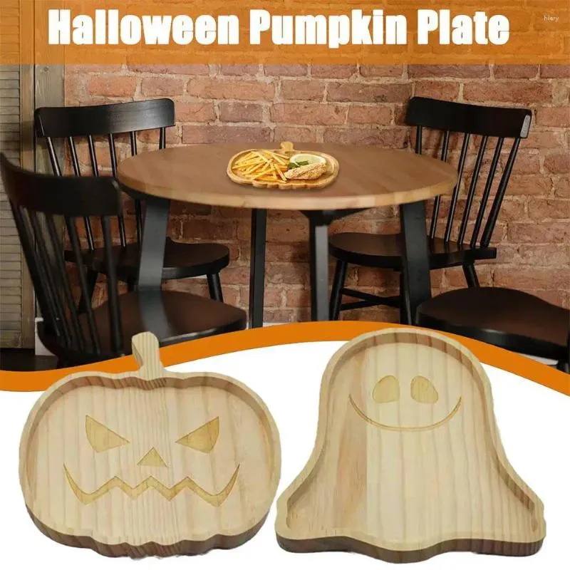 Assiettes Charcuterie Board Halloween Pumpkin Pumpkin Wooden Assiette pour fruits Affaires de la cuisine de la cuisine