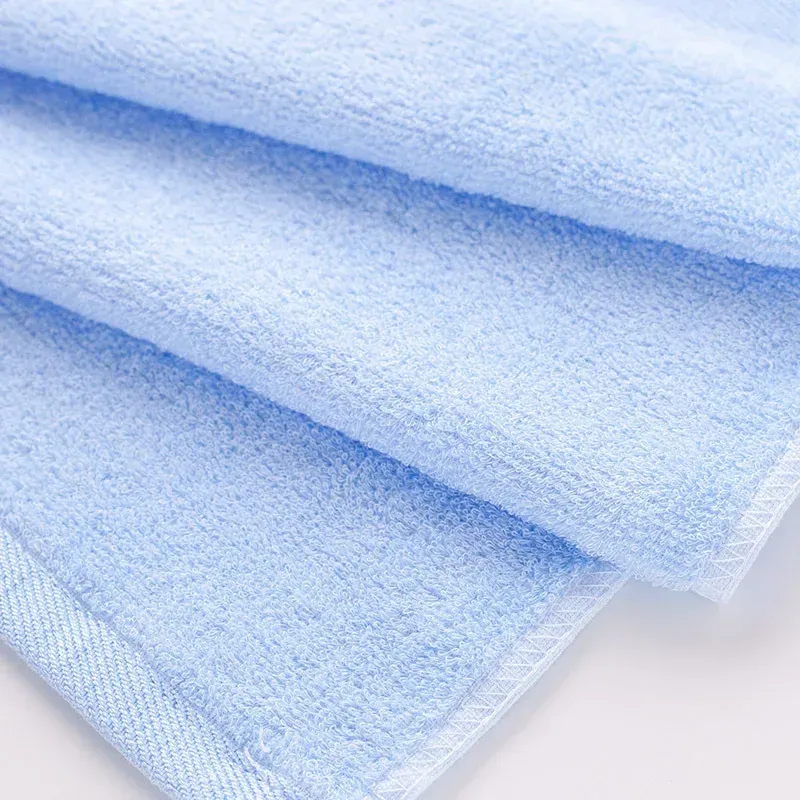 2024 Manufacturers Selling Bamboo Fiber Thickening Small Towel Infant Baby Wipes Pure Color Hand Towel Children Wash Face Towel