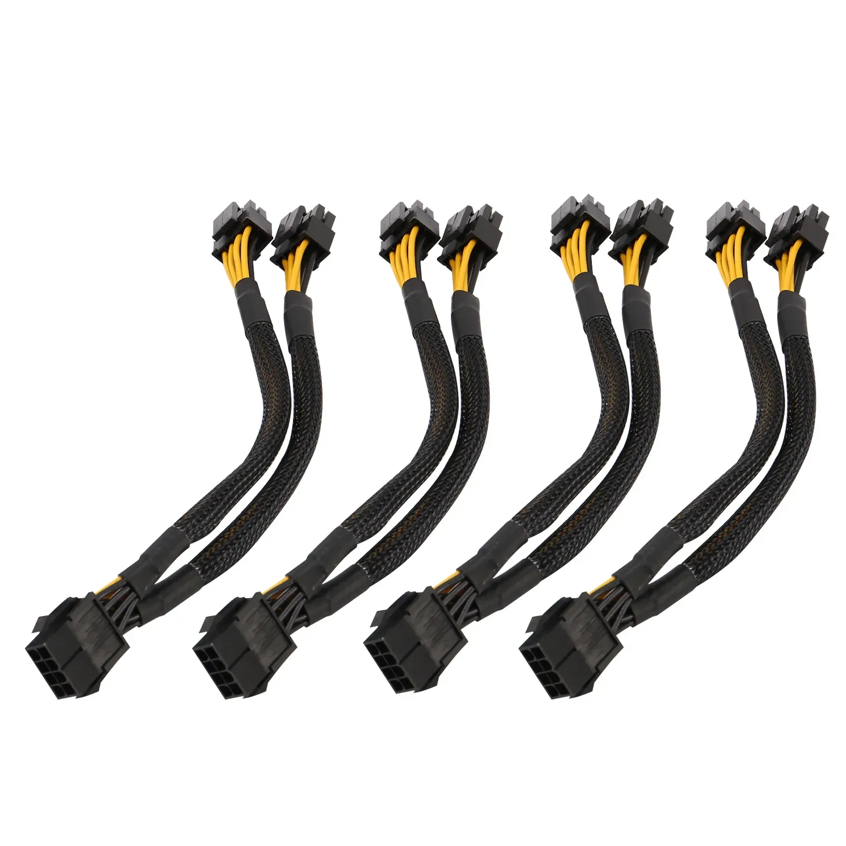 Levert 4 PCS CPU 8 PIN SPLITTER ATX CPU 8 PIN Vrouw tot dubbele 8 (4+4) PIN MANNELIJKE EPS 12V voor moederbordvermogenadapterkabel