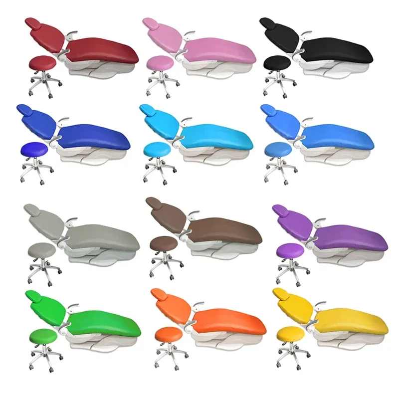 thumbnail image 2 of 4-Piece Dental Chair Seat Cover Set - PU Leather, Elastic, Waterproof Covers For Dental Unit Chairs 2 of 13