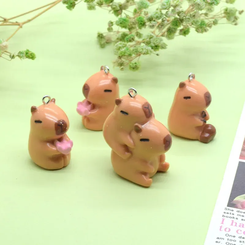 Shimmerz 6 Pièces Porte-clés Capybara, Mignons Pendentifs En