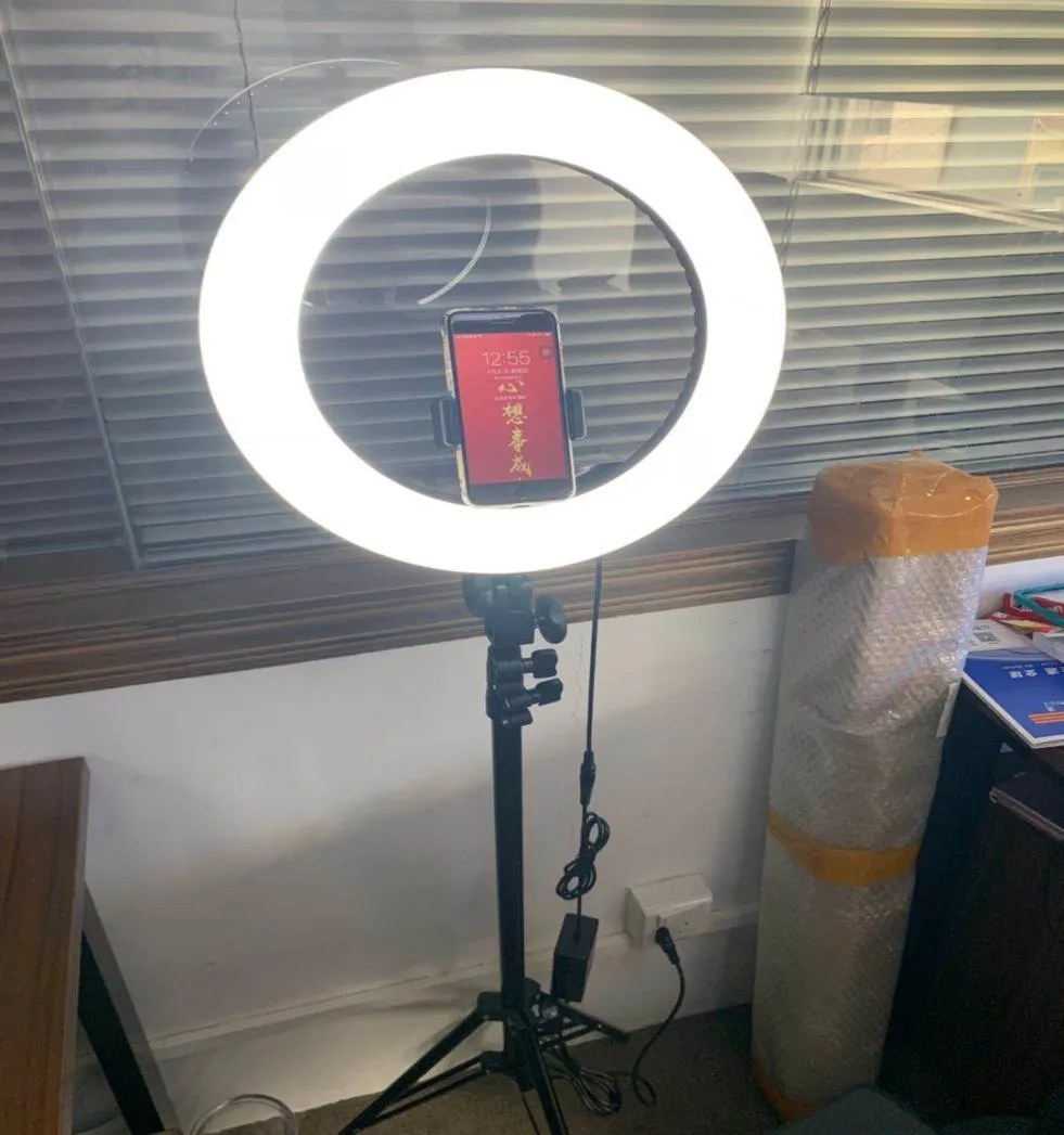 10 -calowy makijaż na YouTube wideo Strzelanie na żywo LED Strumień selfie światło z statywem Ringlight Video Ppgraphy Circle Tikok6113493