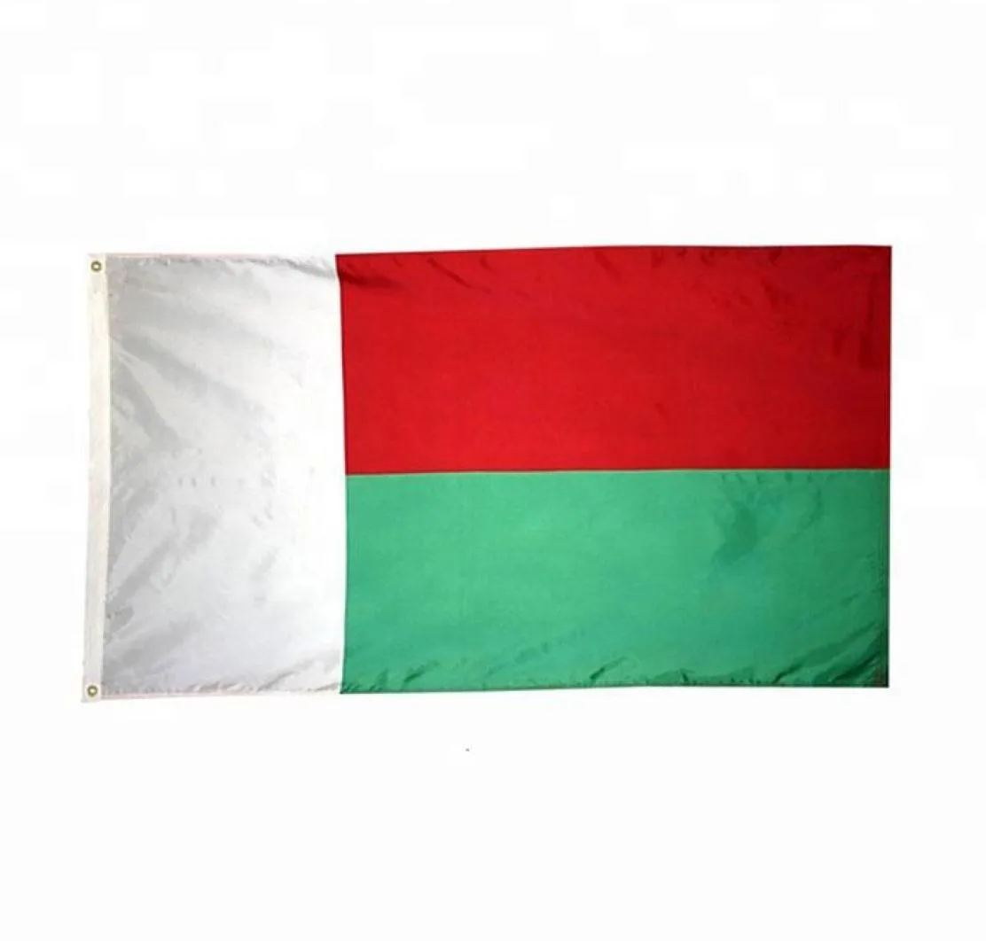 Madagascar Flag de haute qualité 3x5 ft 90x150cm Festival Festival Party Gift 100d Polyester Indoor Outdoor Imprimé Flags Banners9888544