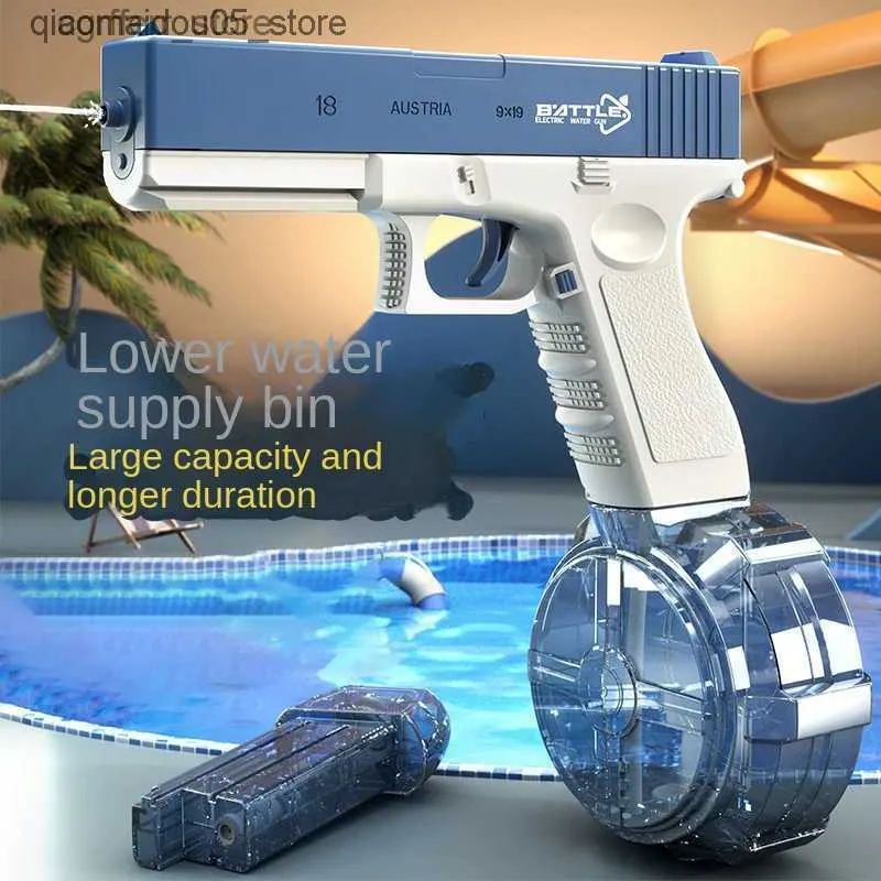 Sabbia gioca d'acqua divertimento pistola giocattoli per bambini elettrici pistola acquatica completamente automatica nuova pistola acqua pistola elettrica pistola ad acqua continua spremitura dell'acqua warfare toy240327 q240413