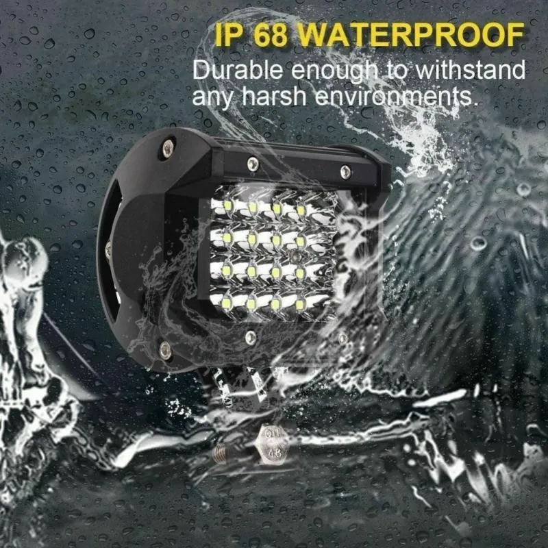 10-Pack 7-Inch 200W LED Work Light Bars – Spot/Flood Combo For Trucks, Boats, 4WD (KB-autolight)