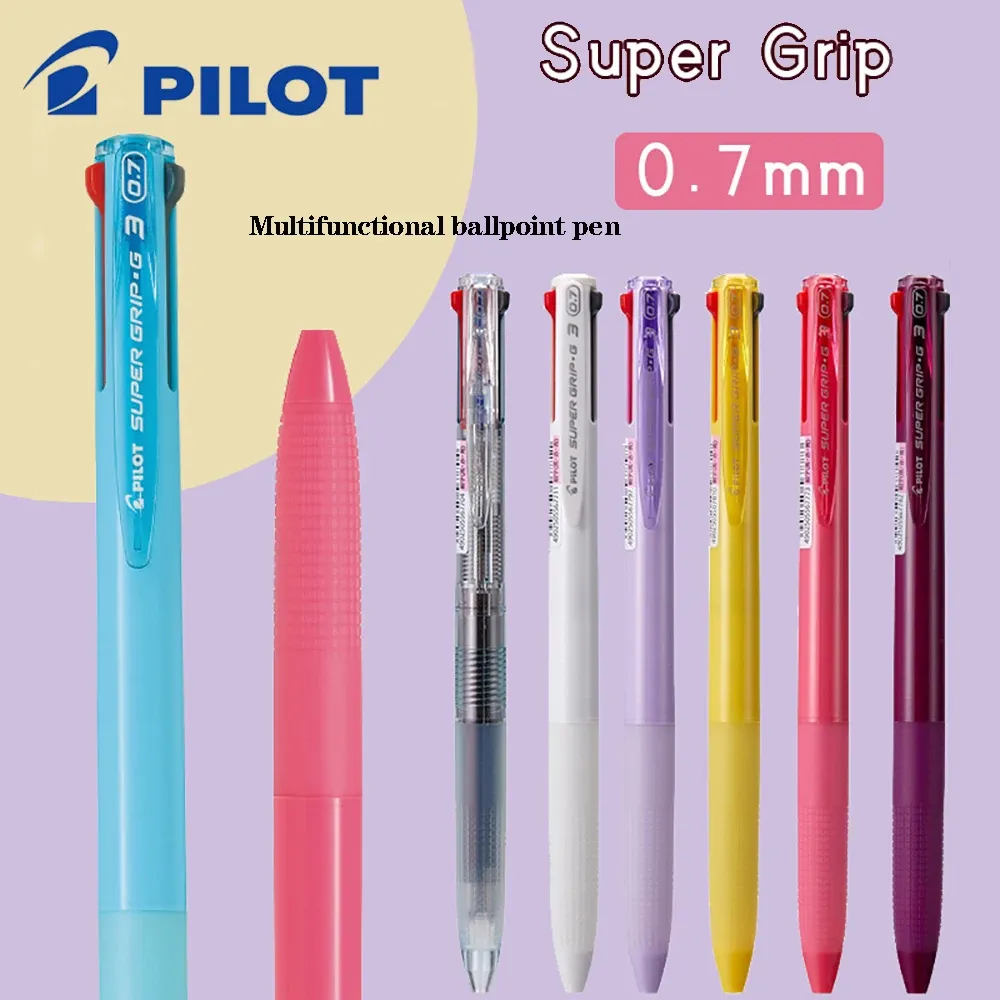 Pennen Japanse briefpapier piloot Multicolor Ballpoint Super Grip geperst multifunctionele pen boligrafo gel 0 7 mm terug naar school