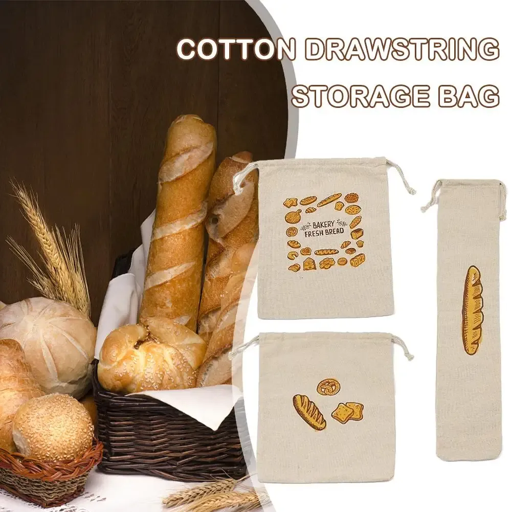 Reusable Linen Drawstring Bag For Loafers And Artisan Bread The Storage Place Baguette Compatible From Homepro14 4.09 DHgate.Com