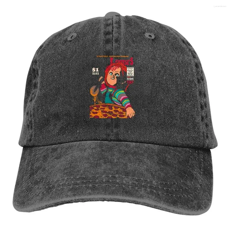 Ball Gaps Chucky's Pizza Capst Baseball Cap Hombres Sombreros Femeninos Protección de visor Snapback Scary Horror Lover