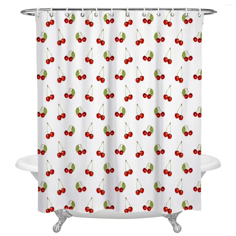 Душевые занавески вишневые фрукты ретро водонепроницаемые ванные комнаты домашний декор современный роскошный занавес для ванной комнаты