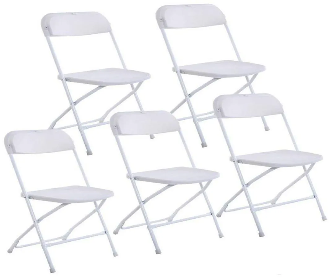 Nouvelles chaises de pliage en plastique chaise d'événement de mariage commercial blanc gyq8662363