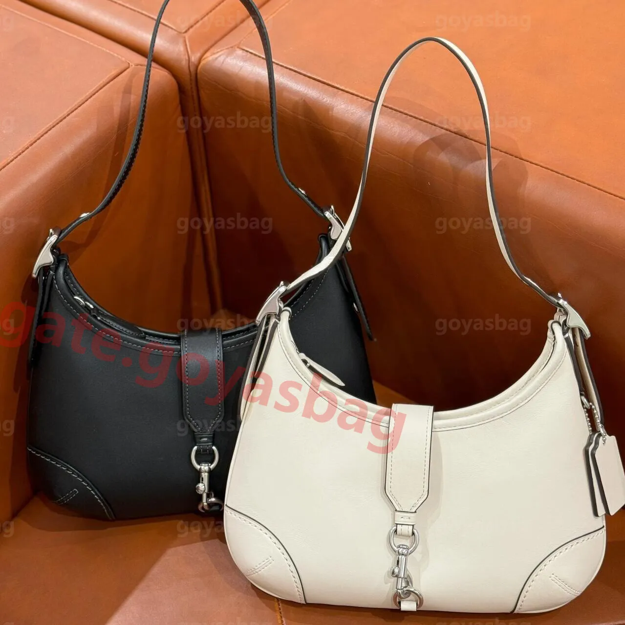 Hamptons Designer Leather Hobo Half Moon Bag Fashionable
