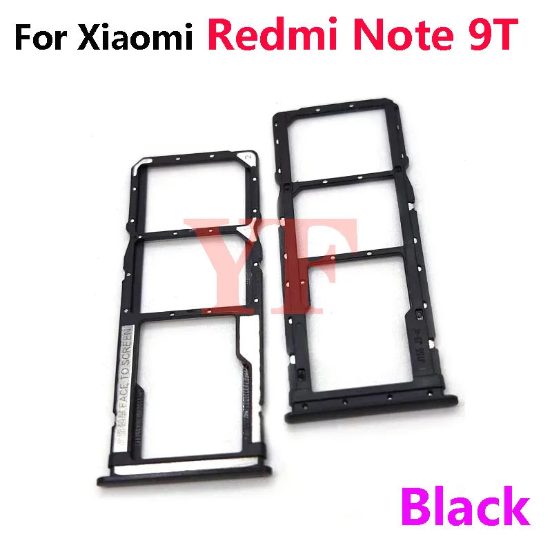 Tiroir Carte SIM Pour Xiaomi Redmi Note 9T (double SIM) - Couleur Noir, Neuf