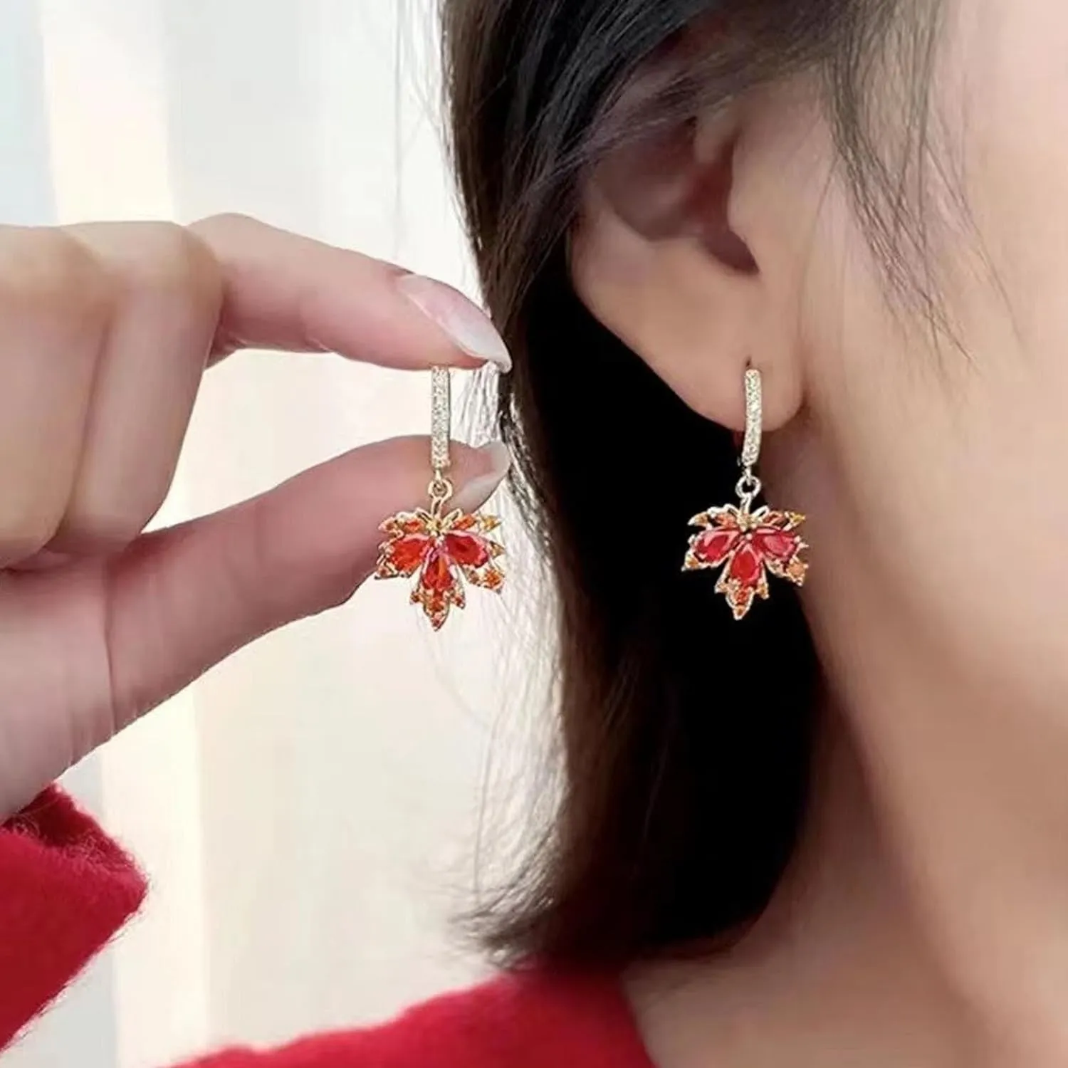 Fall Earrings For Women – 4 Pair Set With Pumpkin, Fox, Maple Leaf & Pie | Thanksgiving Dangle Jewelry Gift