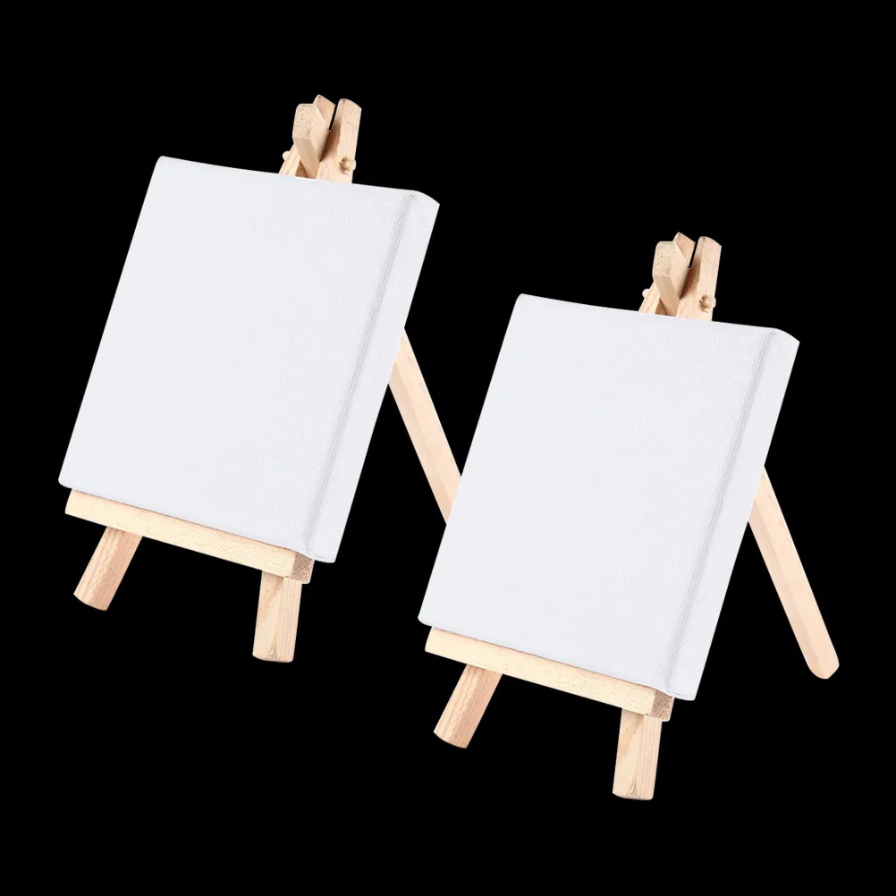 U.S. Art Supply 5" Mini Easel (12 Pack) - Black Wooden A-Frame Tabletop Display Stand, Mini Easel Stand - Small Easels For Display, Small