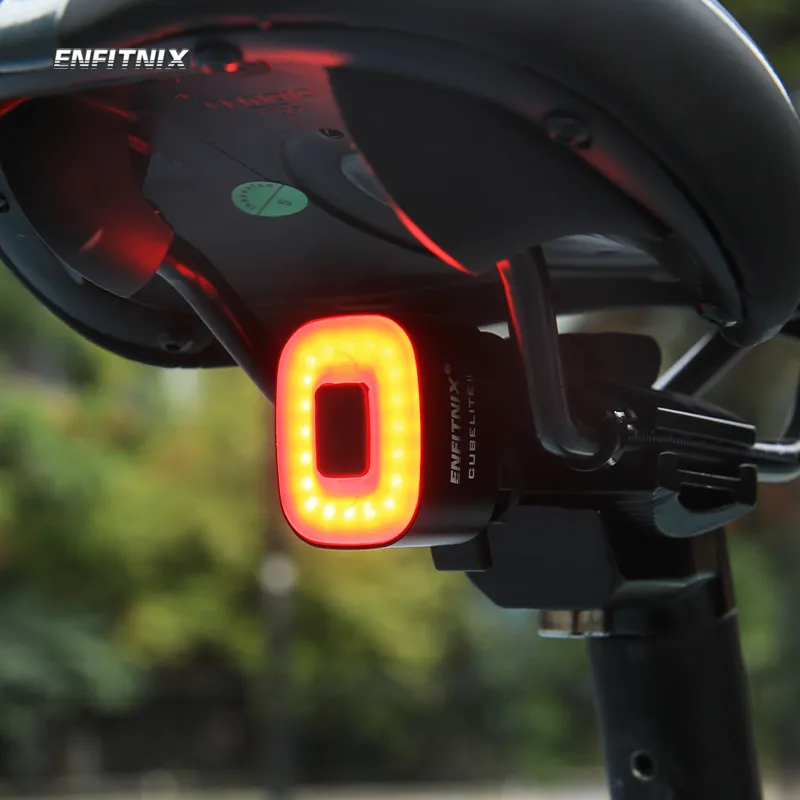 LED Bicycle Tail Light Smart Brake Sensing, USB Rechargeable, MTB