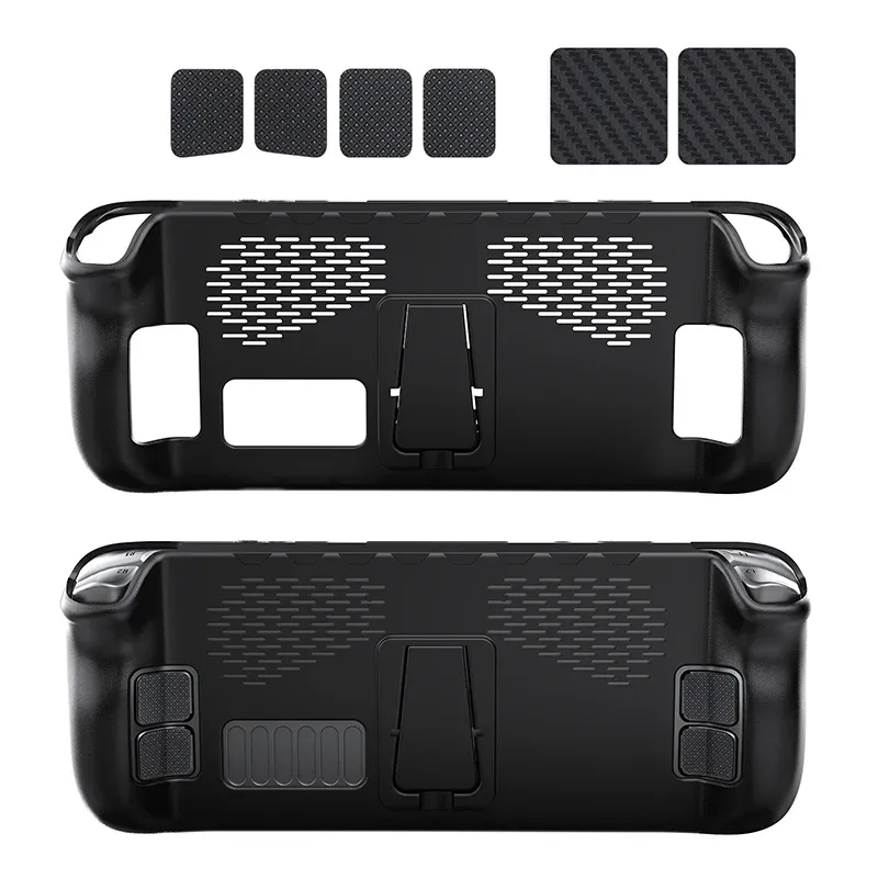 Accessories 7in1 Case Set TPU Cover with Stand Include Touchpad Button Sticker Set Game Accessories for Steam deck