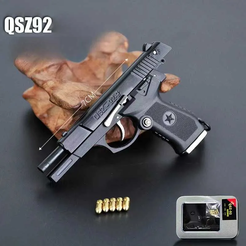 Pistolet toys alliage empire g34 tti pit viper pistol modèle 1 3 throw shell mini keychain arme pistolet assembly détachable adulable et childrens gift yq240413pd5x