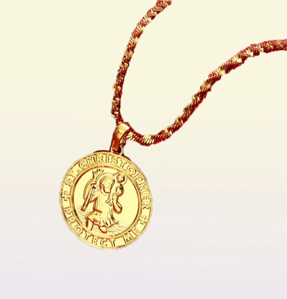 St Christopher Protect Me Collane per donne santa Christophe Pendant Religious Jewelry8460082