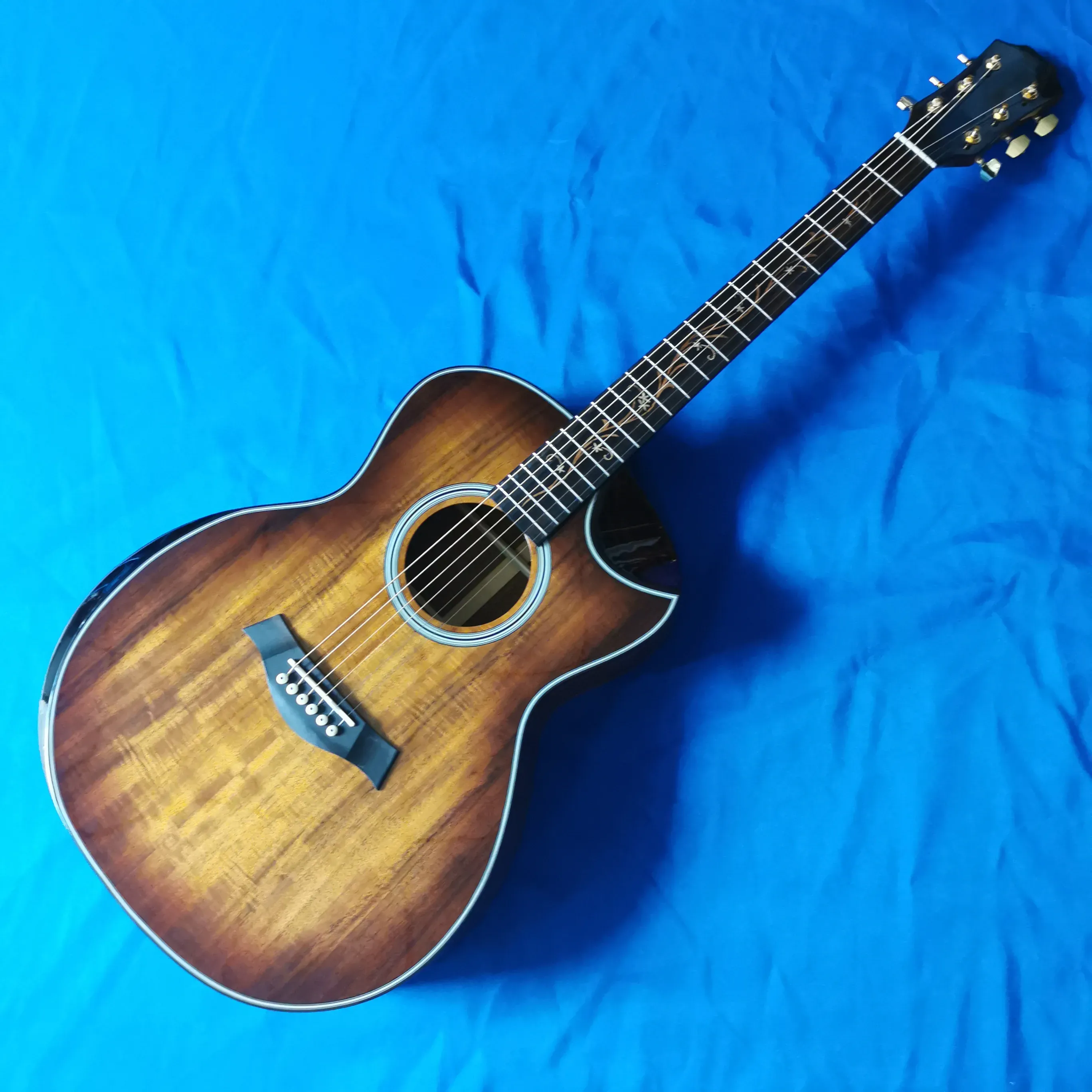 Cavi Spedizione gratuita Handrail K24 Sunset folk Sunset Koa K24ce Electric Folk Guitar Guita