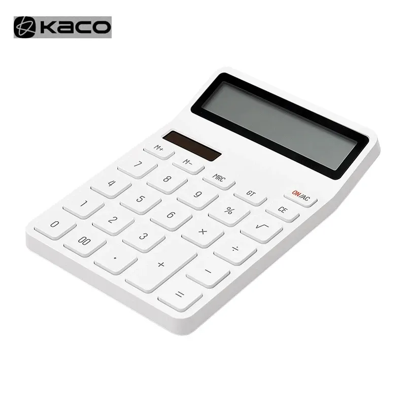 Calculadoras Kaco Lemo Desktop calculadora Fotoelétrica Dual Dual 12 Número Exibir desligamento inteligente para casa de escritório da escola