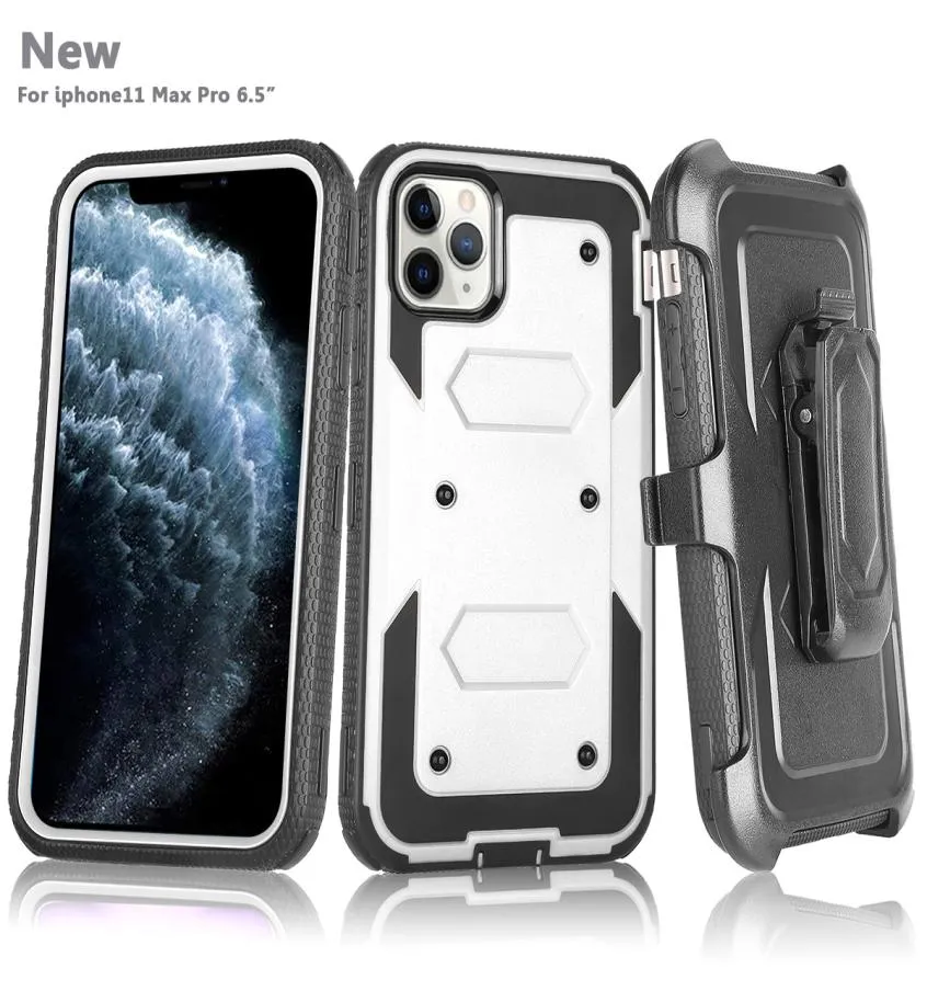 Case di telefono per iPhone 12 Pro Max SE con clip con cinghia della fondina a prova di shock pesante Defender Schermo integrato CO7741881